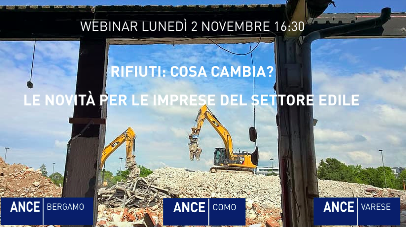 Rifiuti: cosa cambia? Le novit&agrave; per le imprese del settore edile